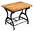 Industrial Oak Table on Antique Cast Iron Base For Sale