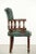 Chesterfield Office Chair in Green Flamed Cowhide Leather For Sale - Image 3 of 14