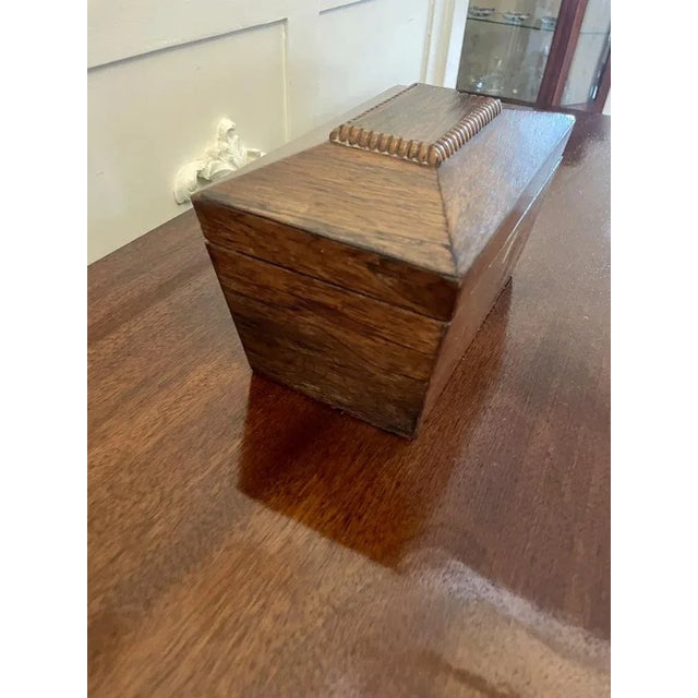 Wood Regency Rosewood Tea Caddy, 1830s For Sale - Image 7 of 10