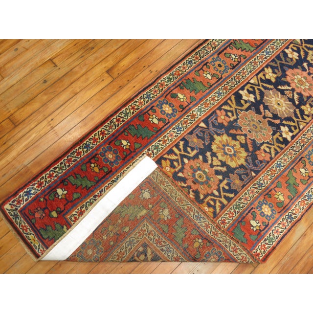 Textile Zabihi Collection Bidjar Antique Persian Long Runner - 3' x 17'1" For Sale - Image 7 of 7