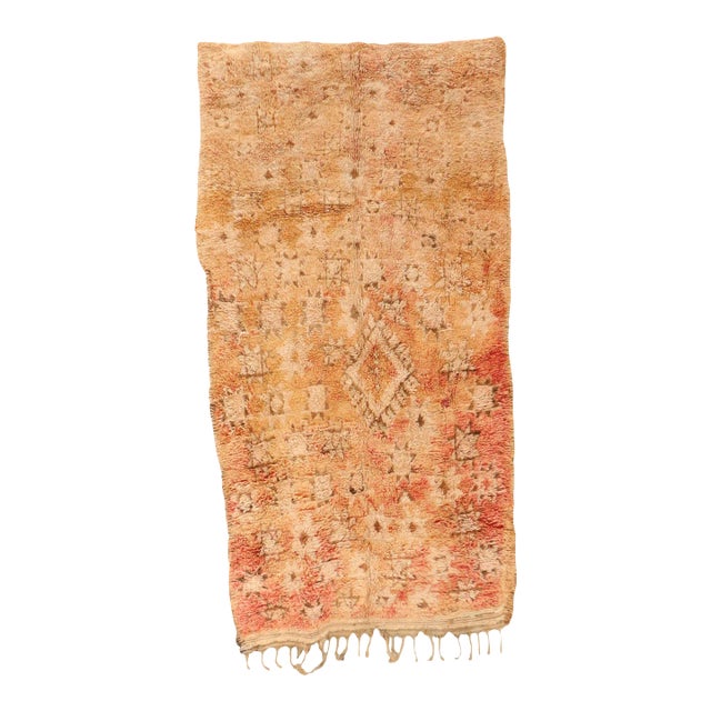 Moroccan Vintage Rug - 5'0" X 9'9" Ft For Sale