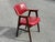 Animal Skin Elbow Armchair in Original Red Leather by Erik Kirkegaard for Hong Möbelfabrik, 1965 For Sale - Image 7 of 15
