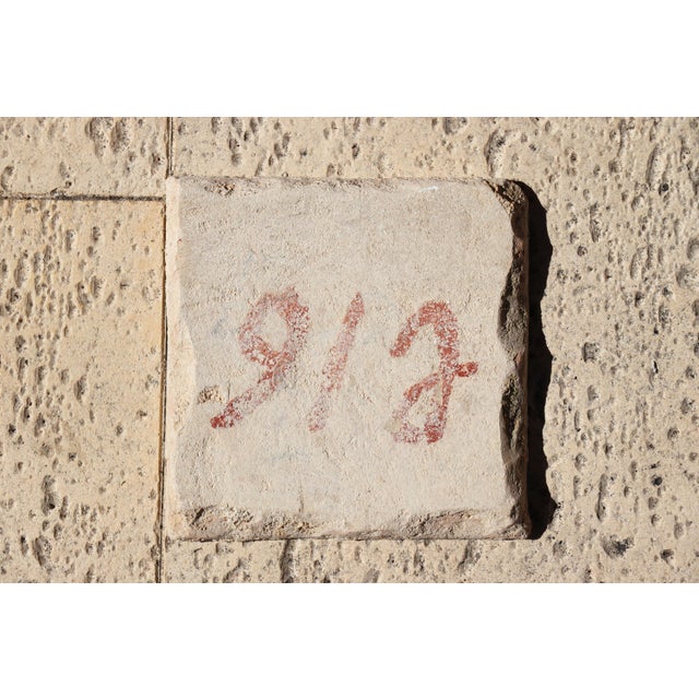 Antique 18th Century Blue and White Portuguese Tile Depicting Medieval Houses by the River For Sale - Image 6 of 7