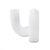 Plastic White Abstract Curved Tube Vase Short For Sale - Image 7 of 11