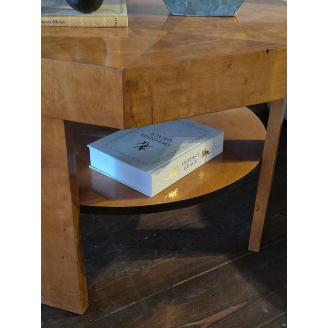 Finnish Modern Art Deco Octagonal 2-Tier Coffee Table, 1930s For Sale - Image 10 of 11
