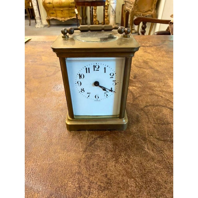 French Late 19th Century Carriage Clock, Brass Case, Circa 1890 For Sale - Image 10 of 18