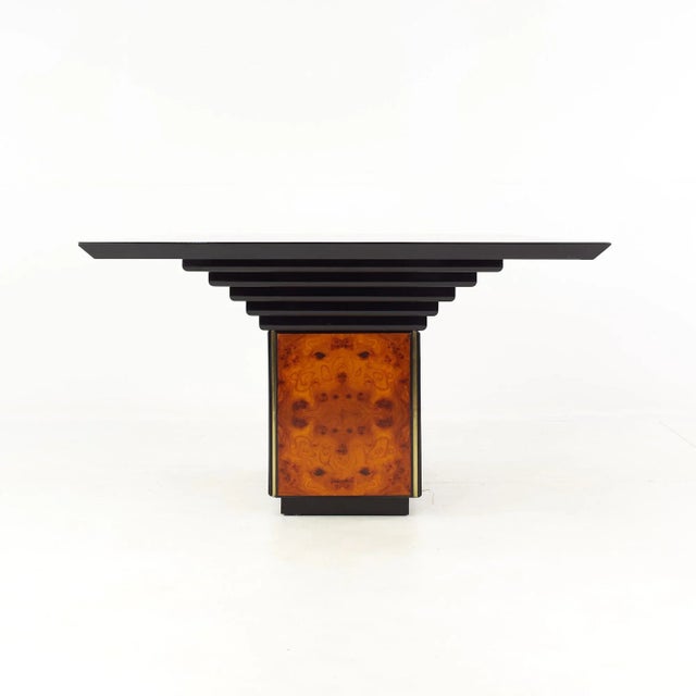 Roche Bobois Roche Bobois Mid Century Burlwood Dining Table For Sale - Image 4 of 11
