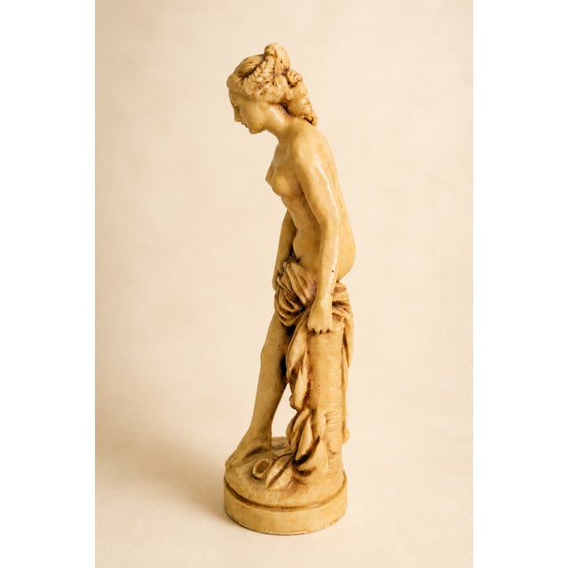 Mid 20th Century Vintage Bathing Venus Italian Renaissance Resin Statue For Sale - Image 5 of 7