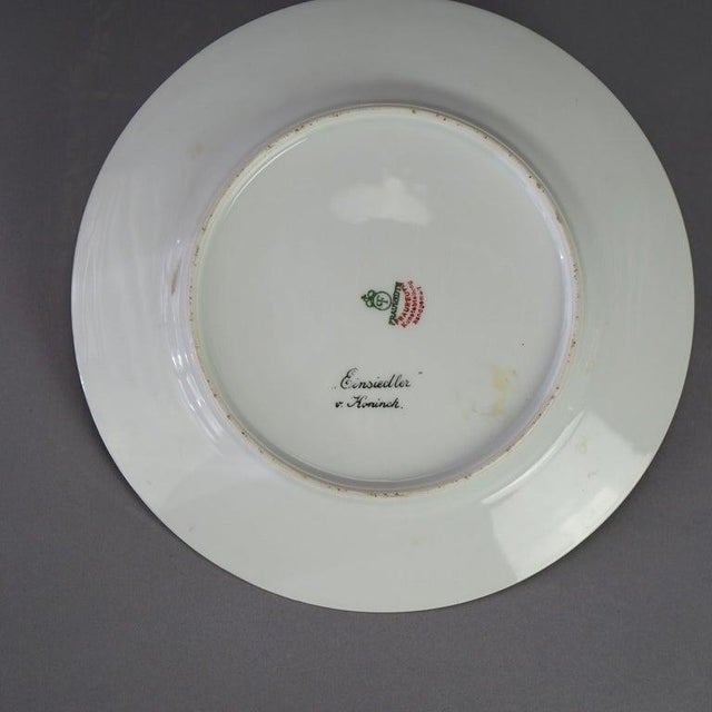 Antique Royal Vienna Fraurueth Porcelain Portrait Plate With Gilt Border C1890 For Sale - Image 4 of 8