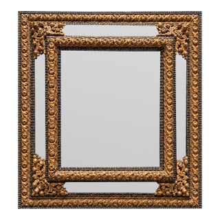 Dutch Repoussé Baroque Mirror 19th C For Sale