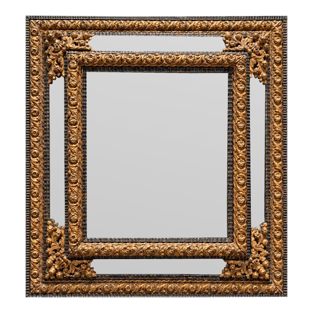 Dutch Repoussé Baroque Mirror 19th C For Sale