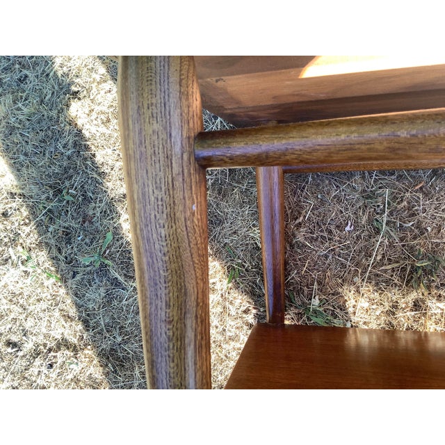 Lane Furniture Mid 20th Century Lane 900-05 Walnut and Ash Side Table For Sale - Image 4 of 12