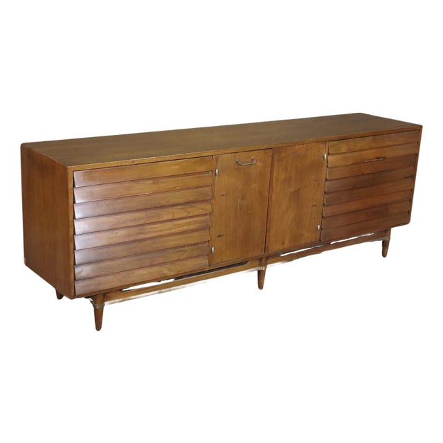 Mid 20th Century Merton Gershun Designed Dresser w/ Louvered Front For Sale
