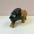 A mid century ceramic stalking lion statue. An impressive piece with wonderful vintage charm. A fabulous statue with a lot...