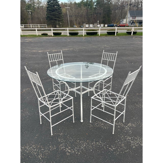 Phyllis Morris Palm Beach Style Bamboo Patio Set For Sale - Image 9 of 12