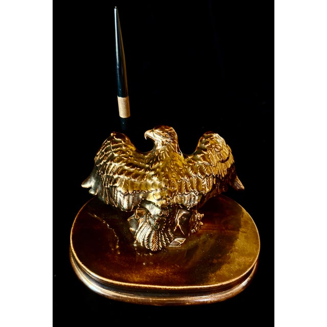 Mid 20th Century Eagle Desk Pen Stand For Sale - Image 9 of 12