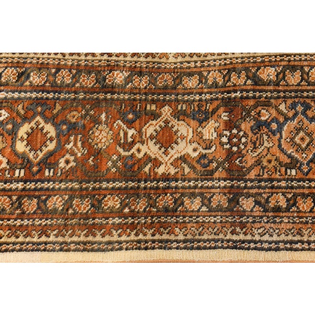 Early 20th Century Antique Cream Background Botanic Persian Sultanabad Wool Carpet For Sale - Image 5 of 7