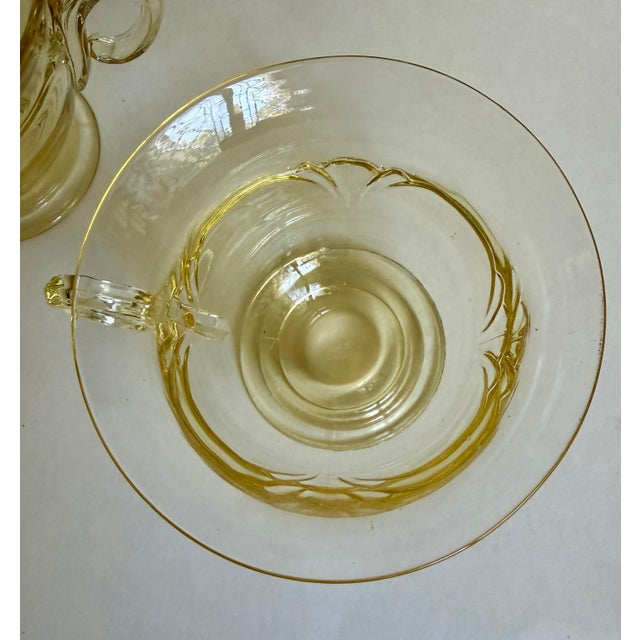Depression Era Heisey Empress Sahara Yellow Glass Dinnerware Collection, 25 Pieces For Sale - Image 9 of 12