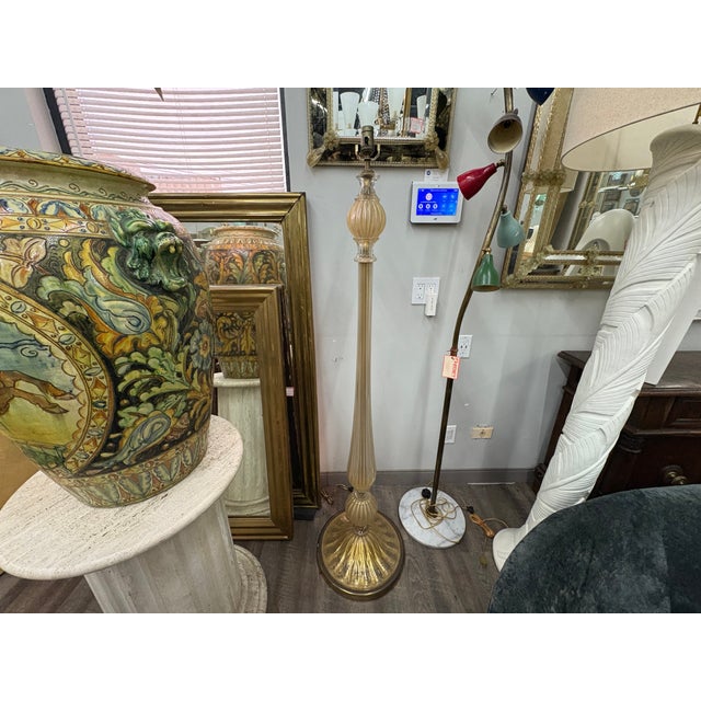 Seguso 1940s Murano Glass Floor Lamp by Seguso For Sale - Image 4 of 13
