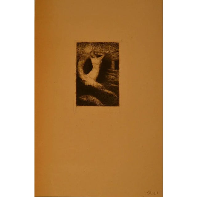 Passage d'une Ame is an original artwork realized by Odilon Redon realized in 1891. Original Etching on paper. Proof on...