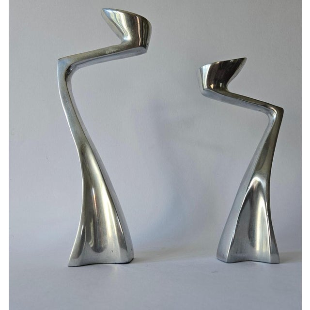 Mid-Century Swan Candleholders attributed to Matthew Hilton, England, 1986, Set of 2 For Sale - Image 11 of 15