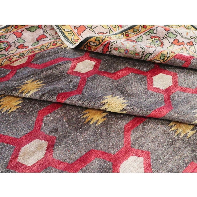 Galerie Shabab Collection Mid-20th Century Indian Agra Silk Room Size Rug For Sale - Image 9 of 9
