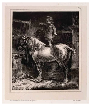 Nicolas Toussaint Charlet, The Child, Original Lithograph, Early 19th-Century