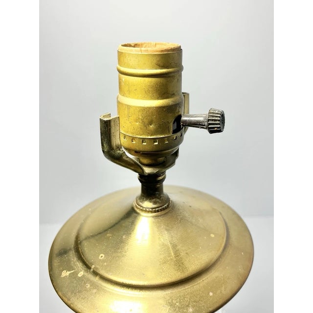 Transparent 1980s Waterford Crystal & Brass Electric Small Table Lamp For Sale - Image 8 of 11