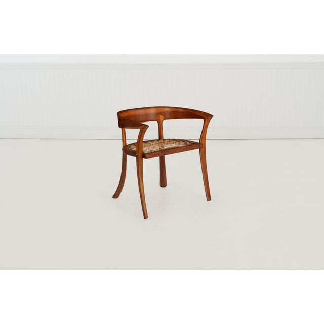Brown Arthur Carpenter Espenet Curved Back Arm Chair 1980c. For Sale - Image 8 of 18