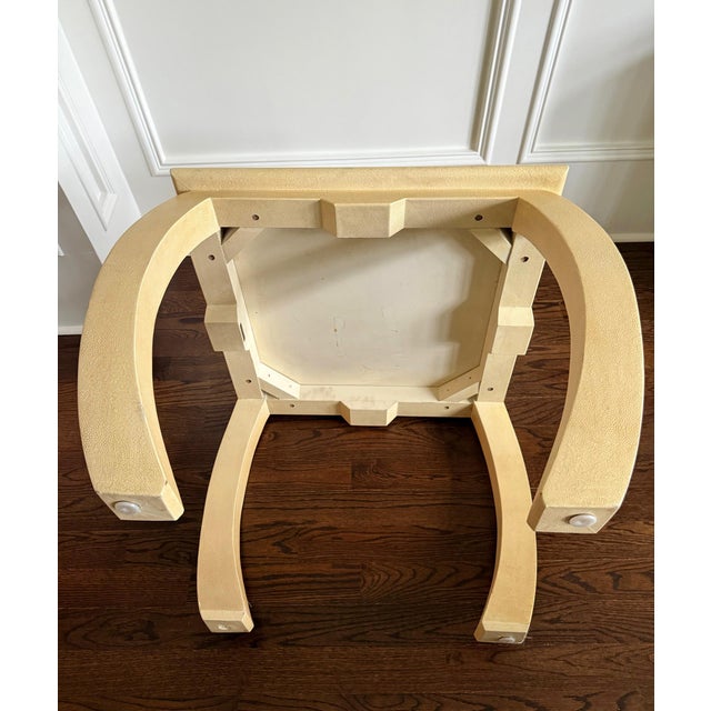 Green 1970s Embossed Leather Square Table Karl Springer For Sale - Image 8 of 15