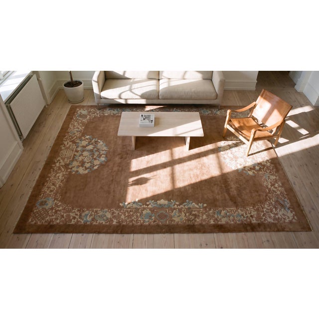 1930s Chinese Art Deco Carpet For Sale - Image 10 of 12