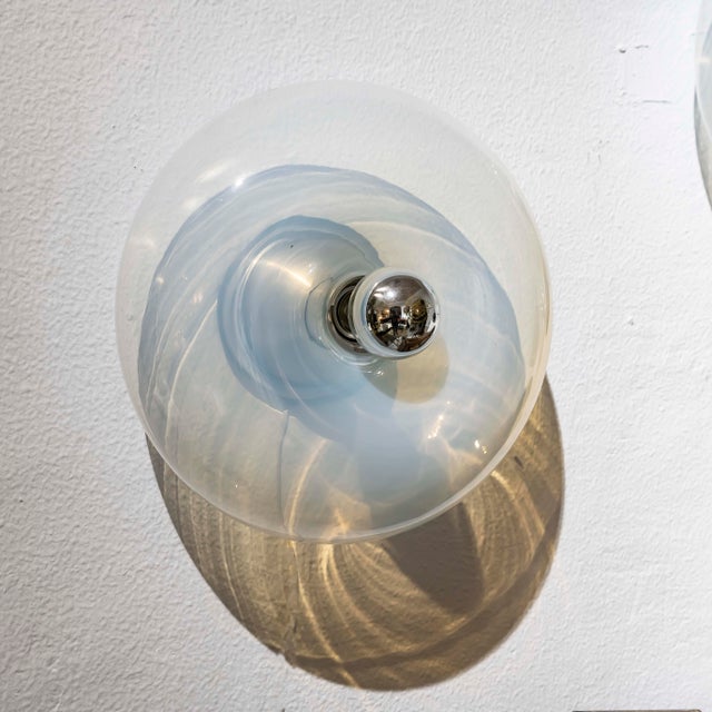 1970s Italian Panta Sconces in Murano Glass by Giusto Toso for Leucos, 1970s, Set of 3 For Sale - Image 5 of 12