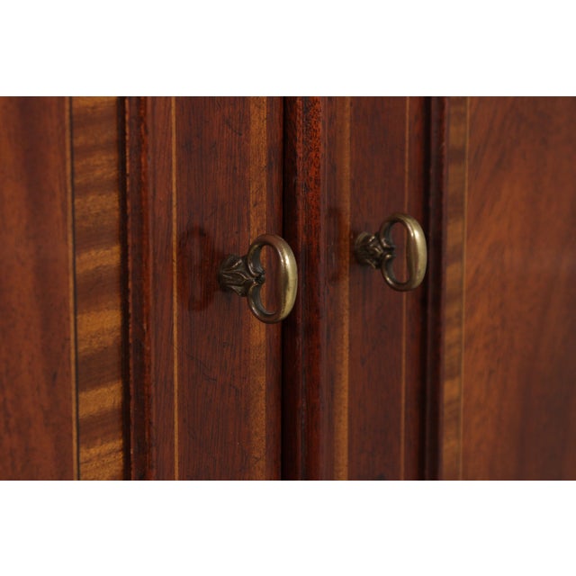 Brown Baker Historic Charleston Inlaid Mahogany Bedroom Armoire For Sale - Image 8 of 15