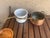 Farmhouse Farmhouse Copper Double Boiler Porcelain Insert, & Brass Handles For Sale - Image 3 of 7