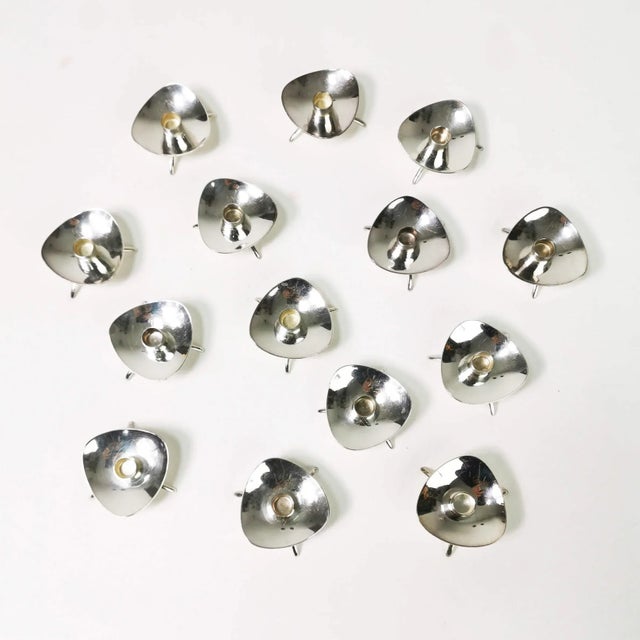 Metal Vintage Danish Candlesticks from Atla, 1960s, Set of 14 For Sale - Image 7 of 10