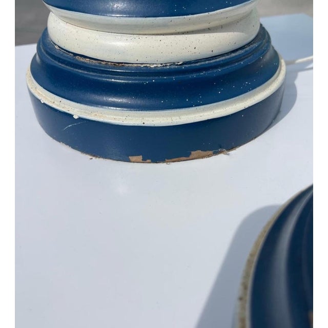 Mid 20th Century Mid 20th Century Hollywood Regency Faux Bamboo Table Lamps, a Pair For Sale - Image 5 of 10