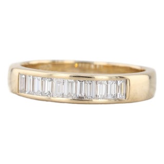 0.50ctw Diamond Wedding Band 18k Yellow Gold Size 6.25 Ring For Sale
