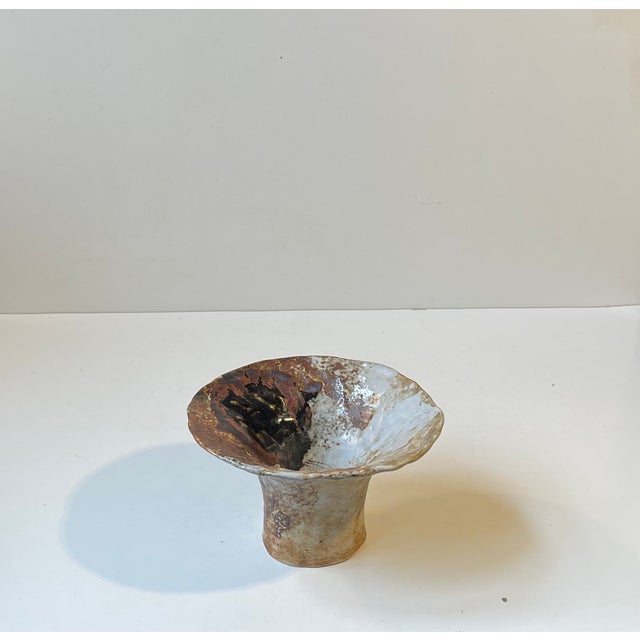Ceramic Brutalist Danish Ceramic Vase from Conny Walther, 1970s For Sale - Image 7 of 10