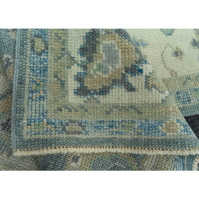 Turkish Oushak Rug 2'10" x 7'7" #19123 For Sale In Houston - Image 6 of 8