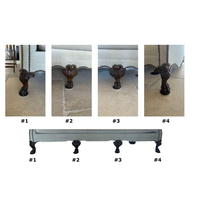 Beige Custom Double Sided Sofa For Sale - Image 8 of 12