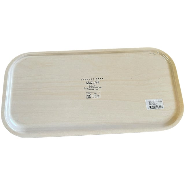 Wood Luke Edward Hall for Svenskt Tenn Endymion Green & Blue Wood Serving Tray For Sale - Image 7 of 9
