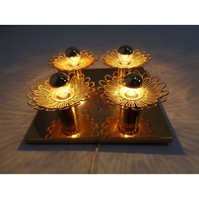 Gold Space Age Gilt Brass Sconce by Joseph Brumberg, Germany, 1960s For Sale - Image 8 of 17
