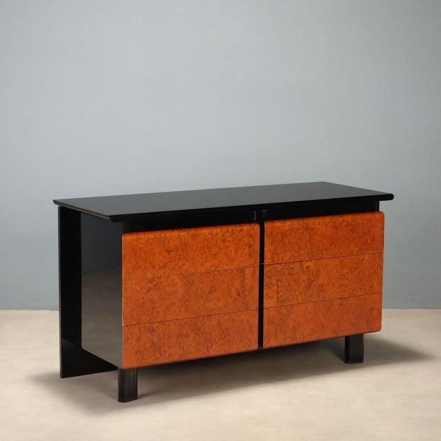 Vintage Italian Sideboard in Lacquered Wood, 1980s For Sale - Image 11 of 11