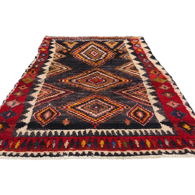 Mid-Century Modern Vintage Persian Lori Rug - 04'05 X 08'06 For Sale - Image 3 of 9