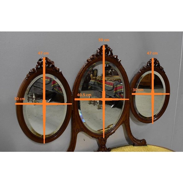 Louis XVI Style Dressing Table in Walnut For Sale - Image 12 of 18