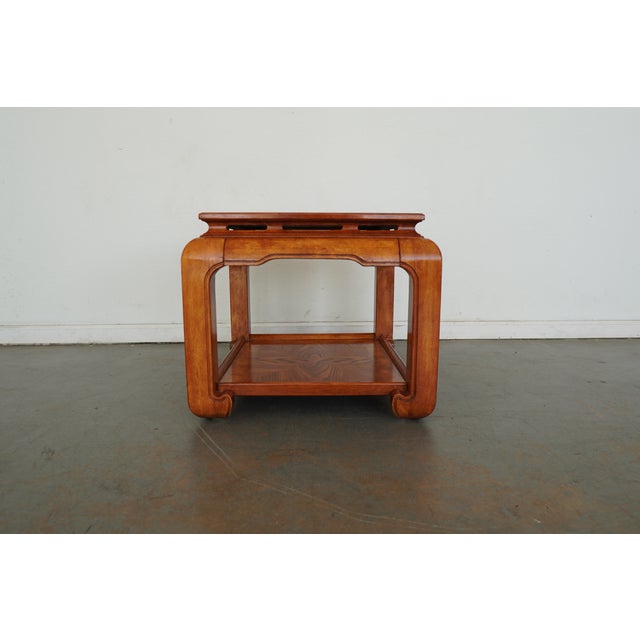 Vintage Century Furniture Burlwood End Table For Sale In Austin - Image 6 of 15