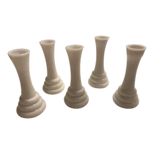 1960s Randall Milk Glass Beehive Bud Vases - Set of 5