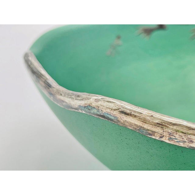 Emilia Castillo Porcelain & Pure Silver Lizard Bowl, Taxco Mexico, Signed 1996 For Sale - Image 12 of 18