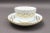 Minton Late 20th Century Minton England S600 Gold Laurel Leaves Light Blue Tea Cup & Saucer Set- 8 Pieces For Sale - Image 4 of 10