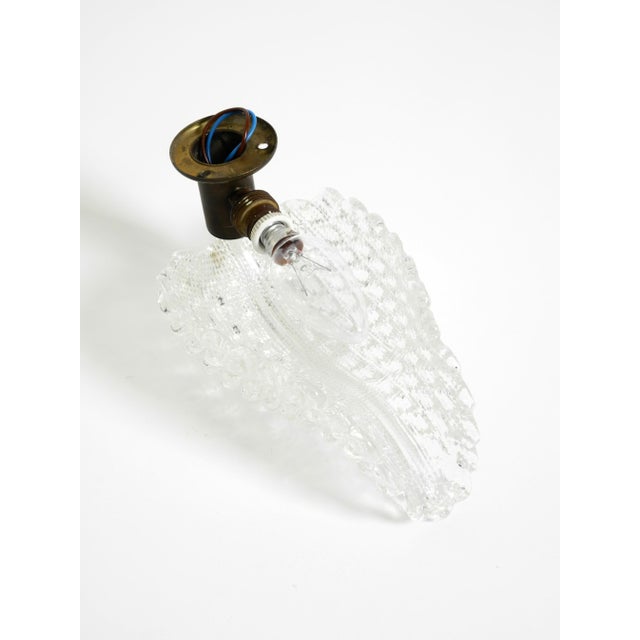 Italian Murano Glass Wall Lamp in the Shape of a Leaf from Barovier & Toso, 1960s For Sale - Image 9 of 14
